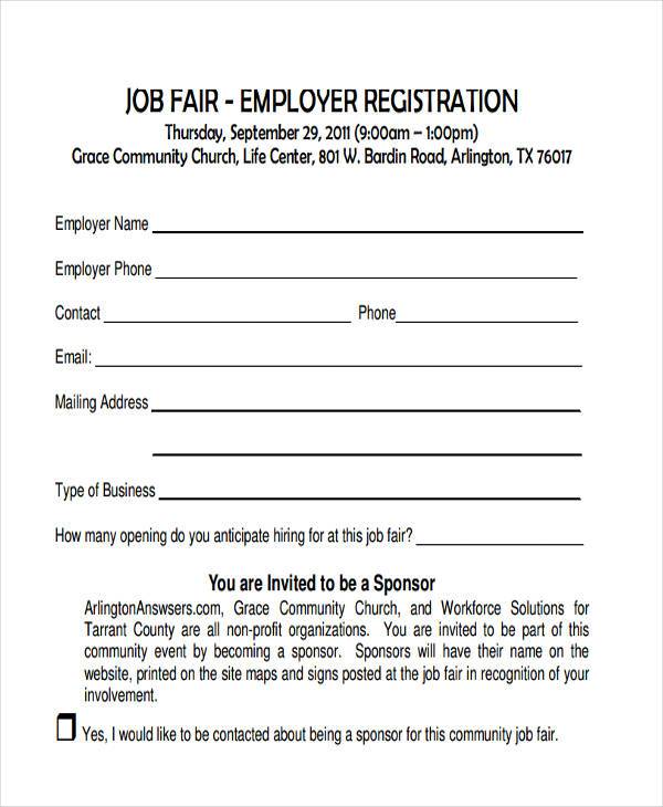 job-fair-event-registration-form-template