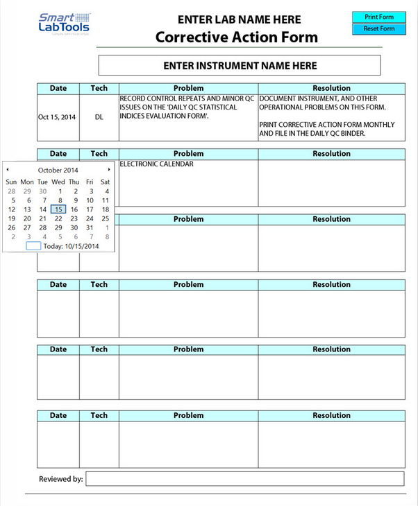 laboratory-corrective-action-form-template