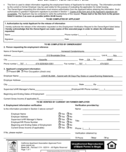 landlord-employment-verification-form-template
