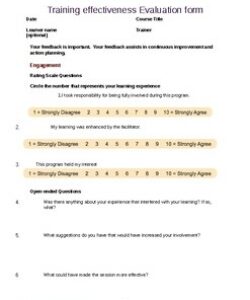 level-1-evaluation-form-template