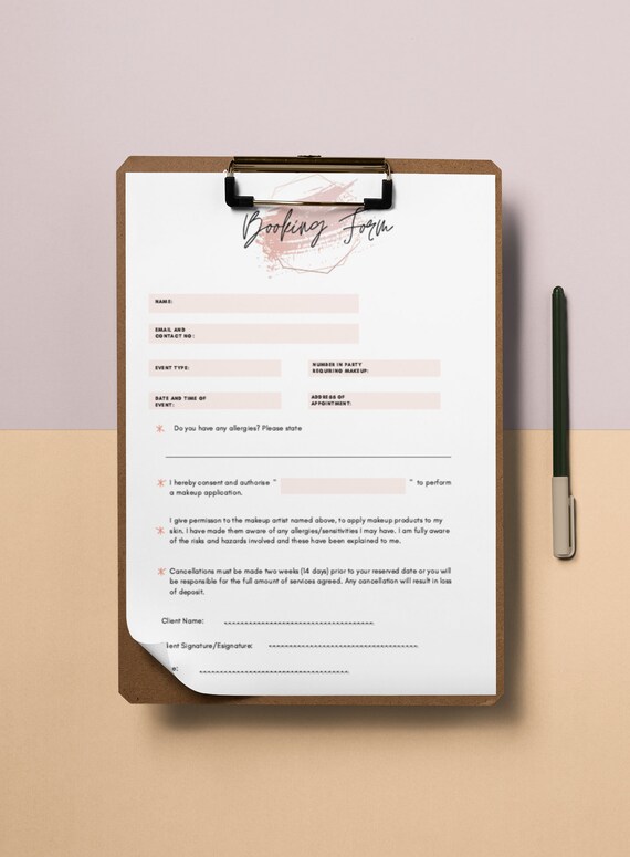 makeup-artist-booking-form-template