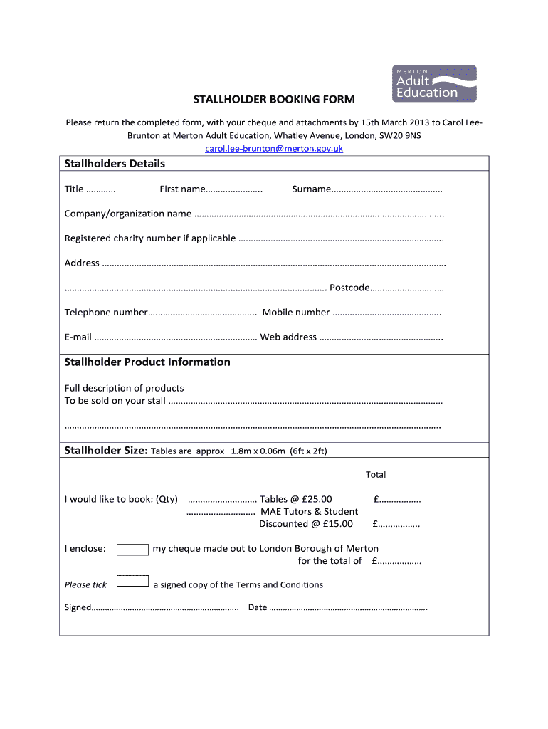 market-stall-application-form-template