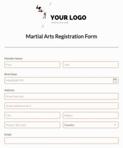 martial-arts-course-registration-form-template