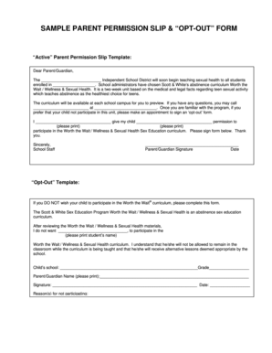 meal-time-opt-out-consent-form-template