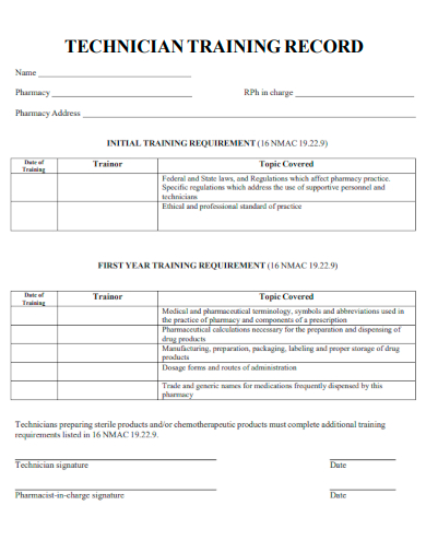 medical-device-training-record-form-template