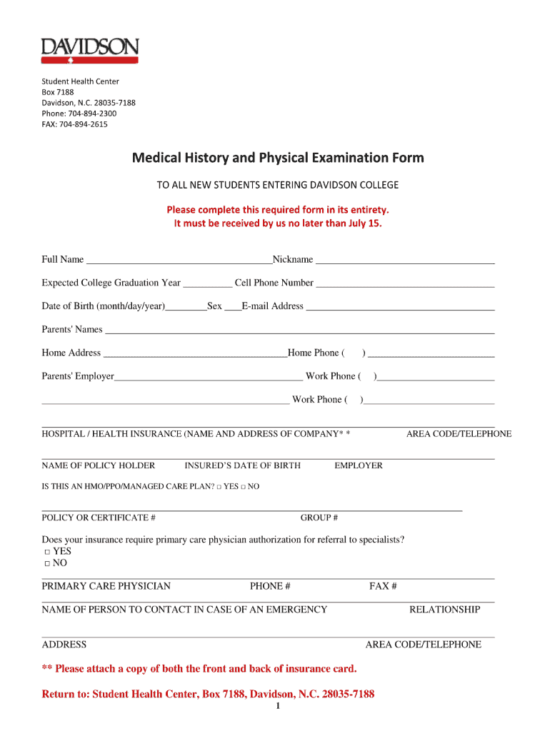 medical-history-and-physical-form-template