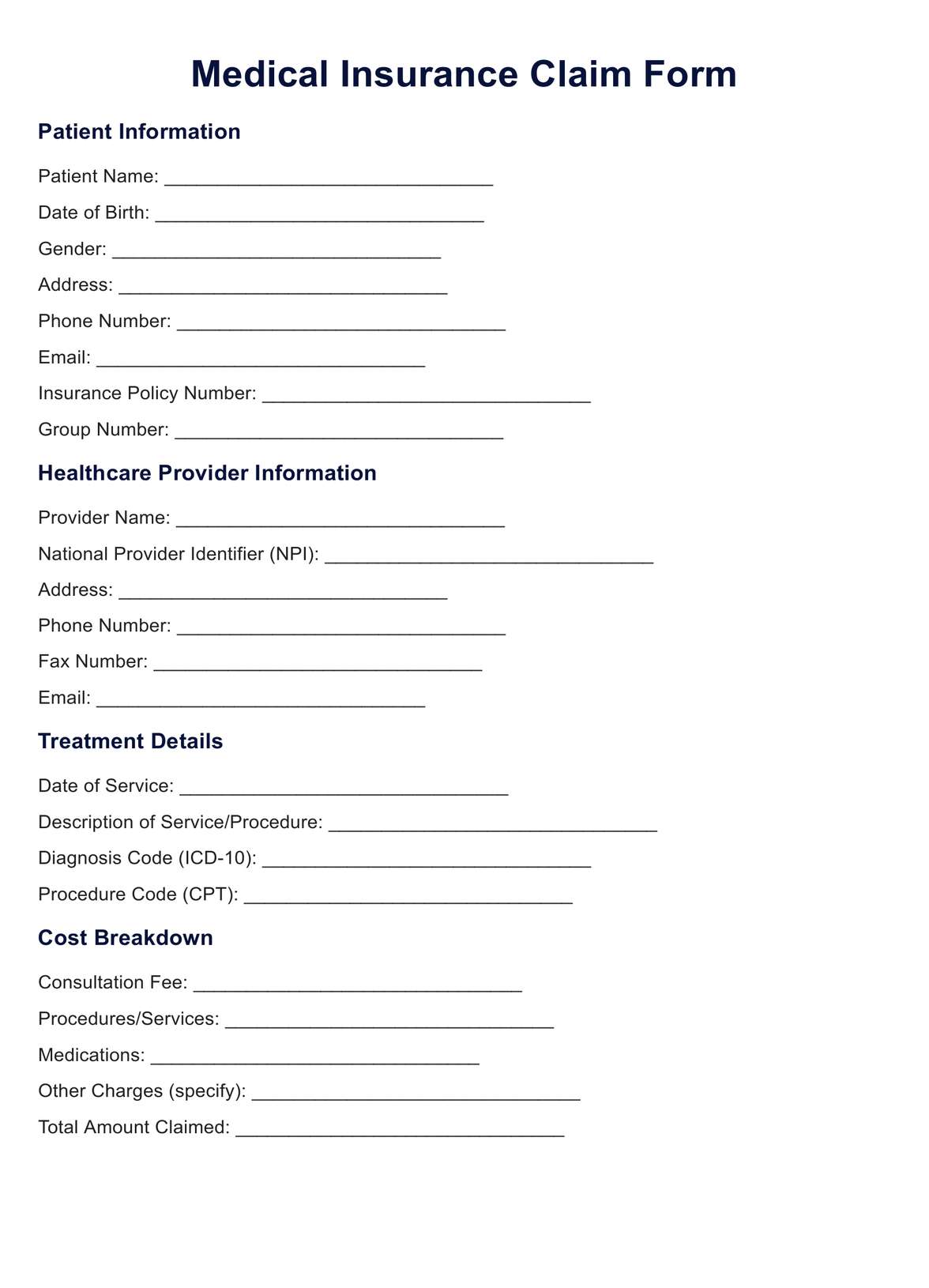medical-insurance-claim-form-template