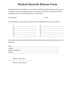 medical-records-fee-form-template