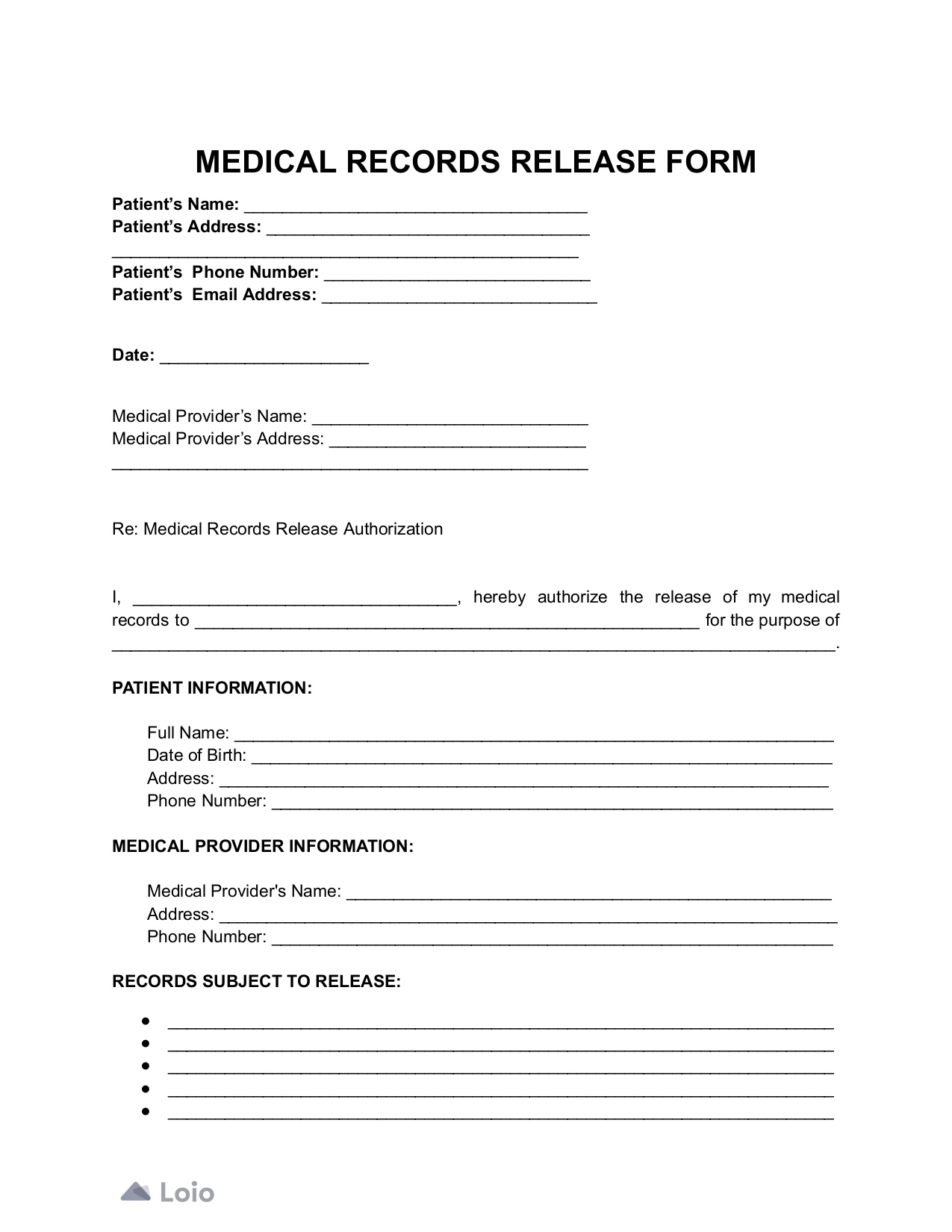 medical-records-request-form-template