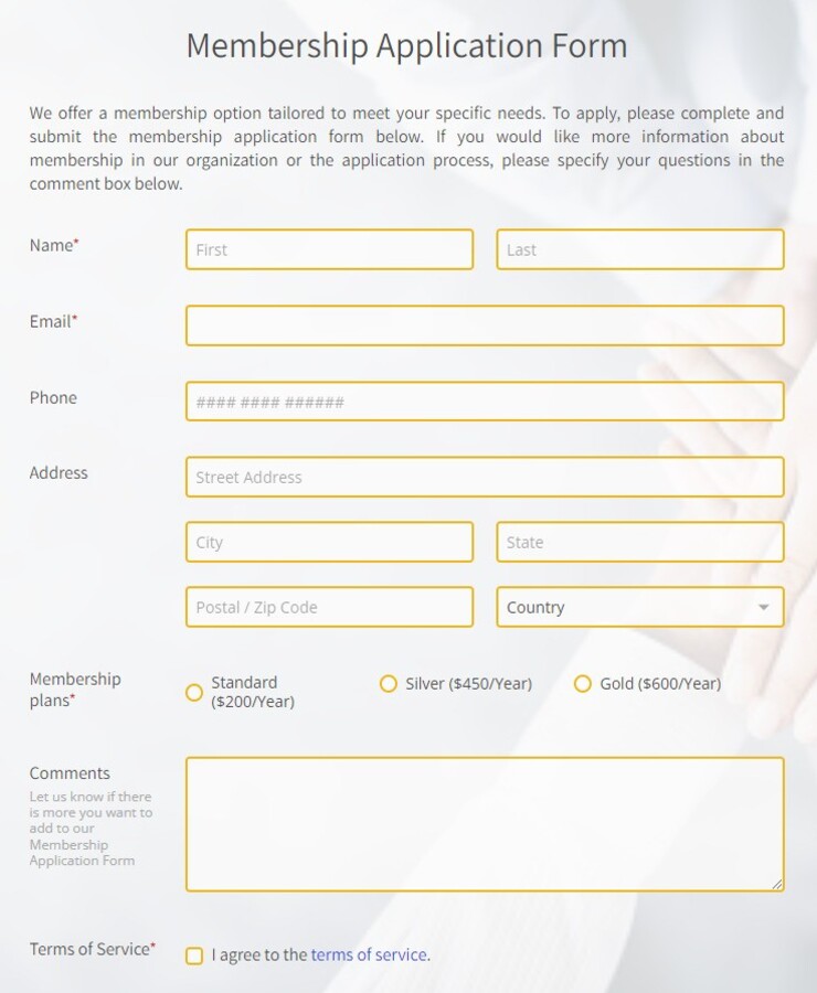 member-card-application-form-template