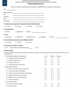 mentor-job-application-form-template