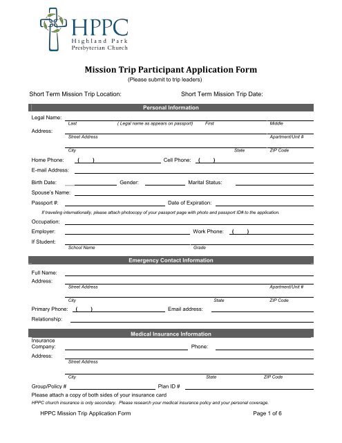 mission-trip-application-form-template