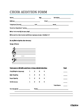 music-choir-evaluation-form-template