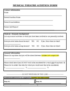 musical-theater-audition-form-template