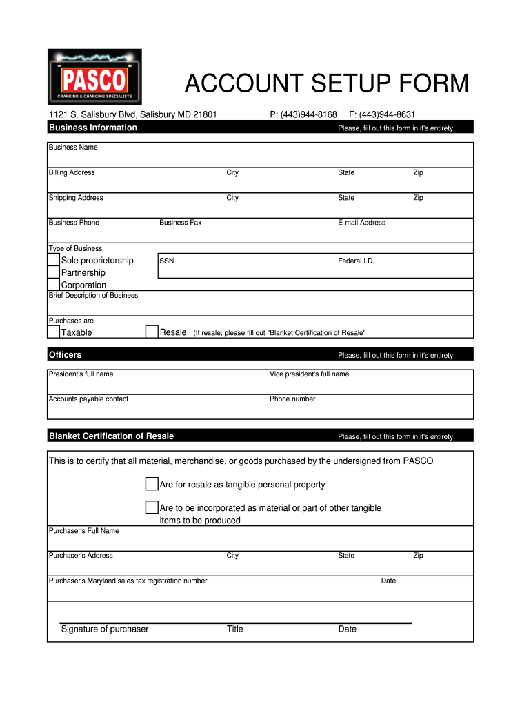 new-customer-setup-form-template
