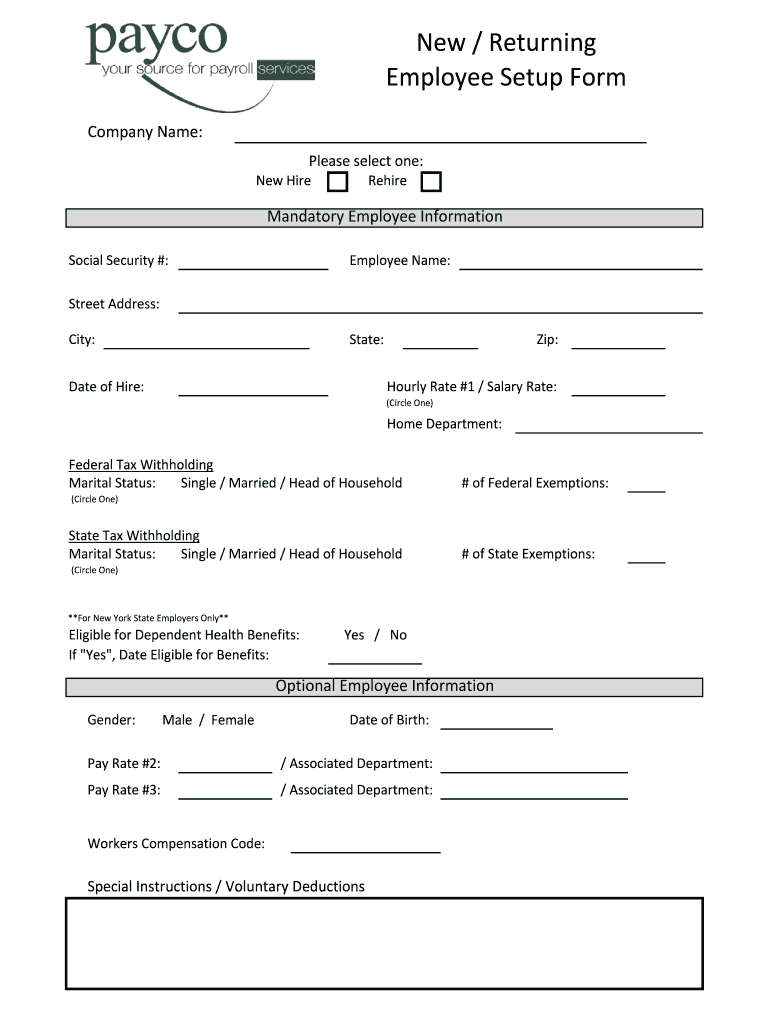 new-employee-setup-form-template