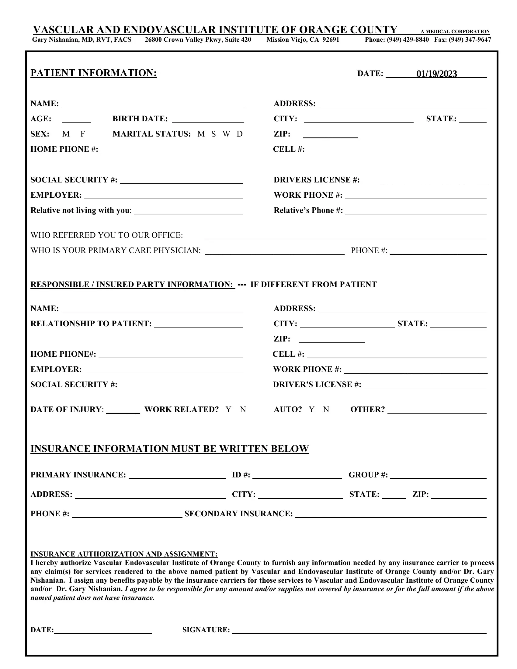 new-patient-demographic-form-template