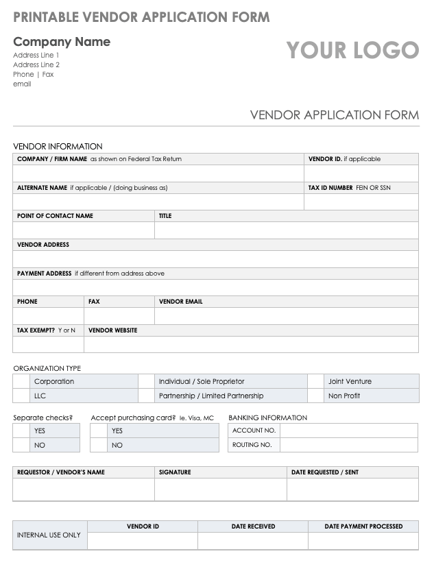 new-vendor-application-form-template
