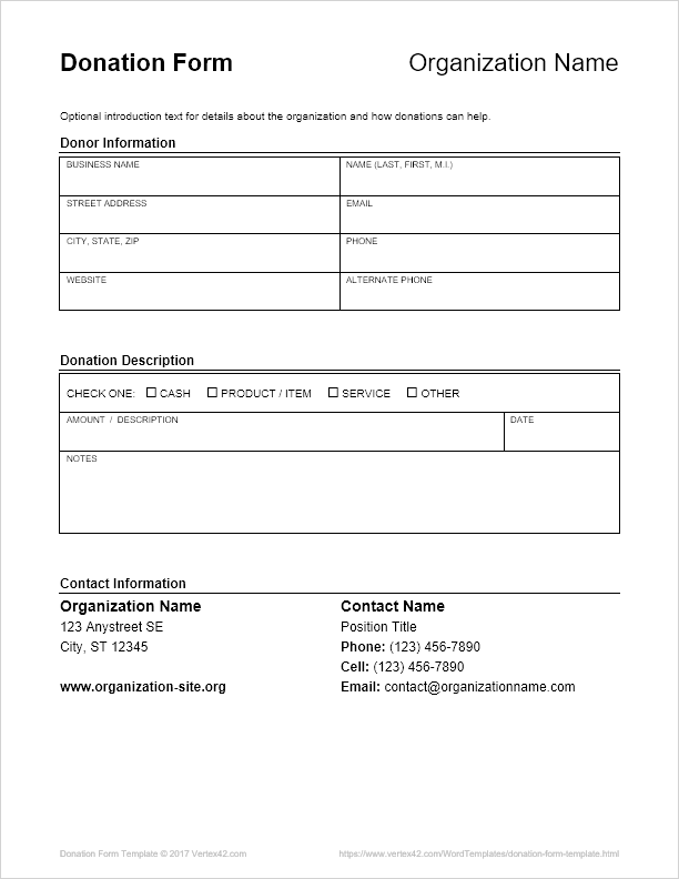 non-profit-donation-request-form-template