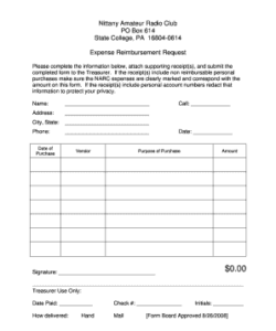 non-profit-reimbursement-form-template