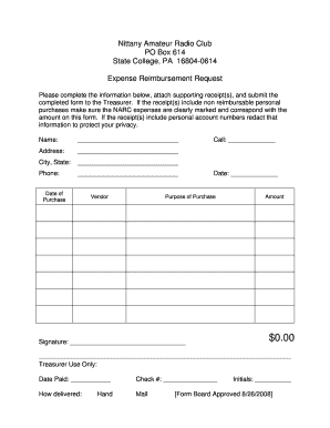 non-profit-reimbursement-form-template