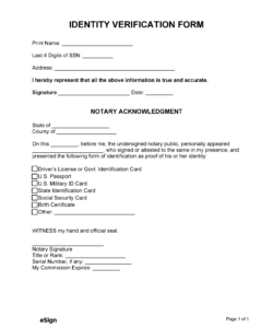 notarized-identity-verification-form-template