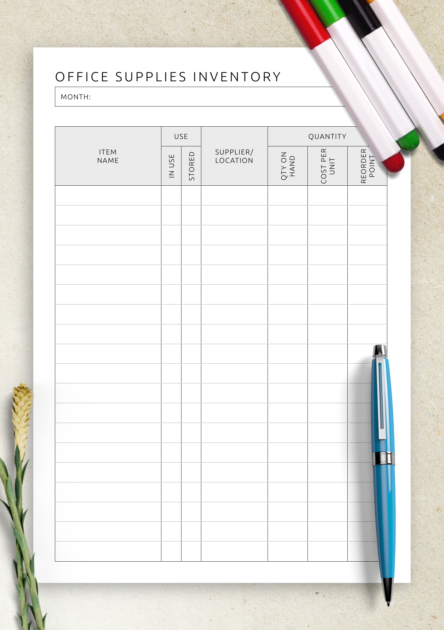 office-supplies-inventory-form-template