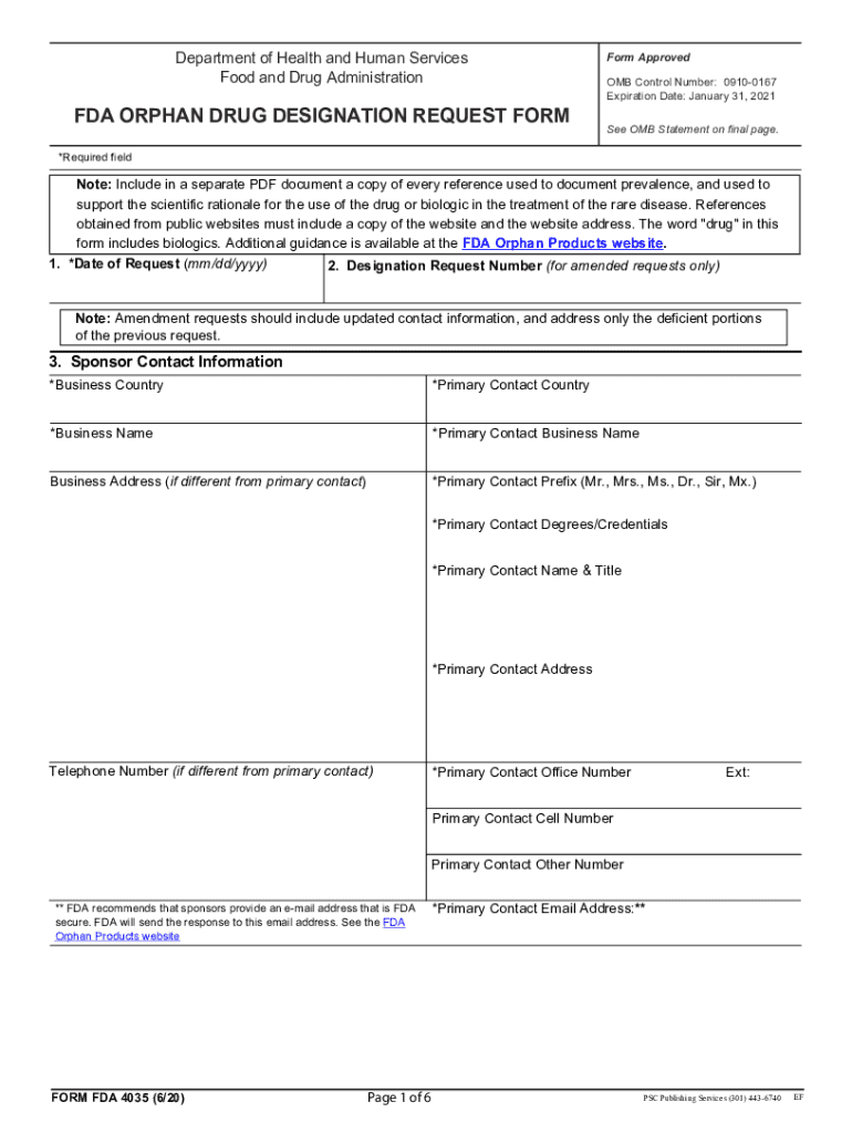 orphan-designation-request-form-template