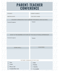 parent-teacher-conference-form-template