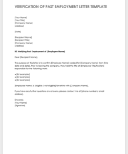 past-employment-verification-form-template