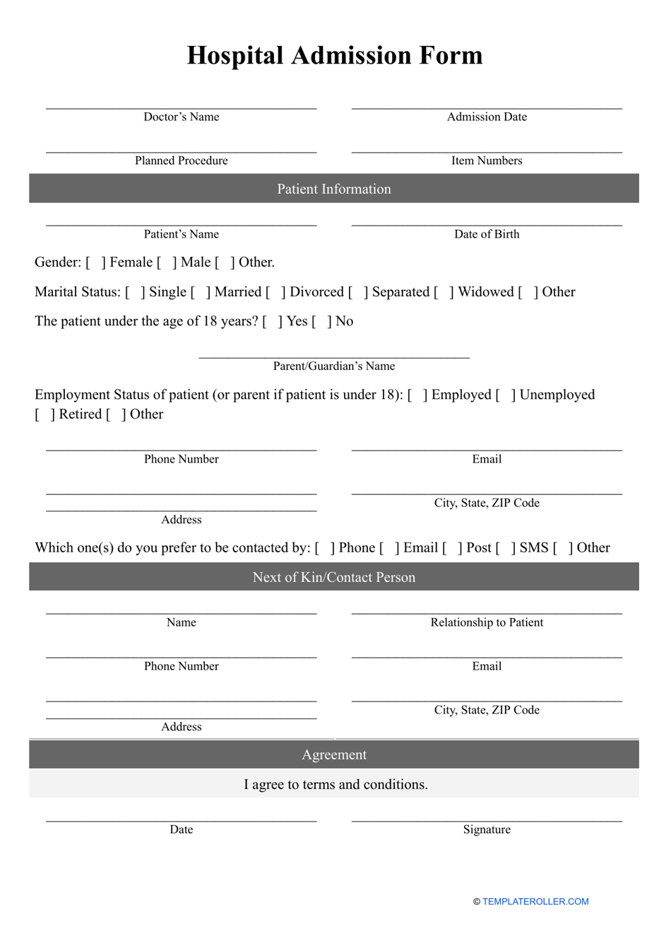 patient-hospital-admission-form-template