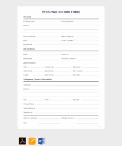personal-details-record-form-template