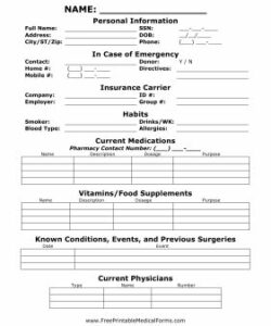 personal-medical-information-form-template