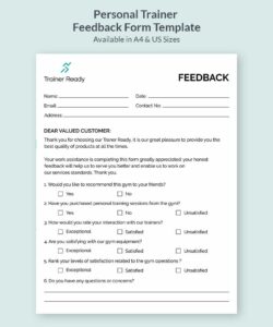 personal-trainer-feedback-form-template