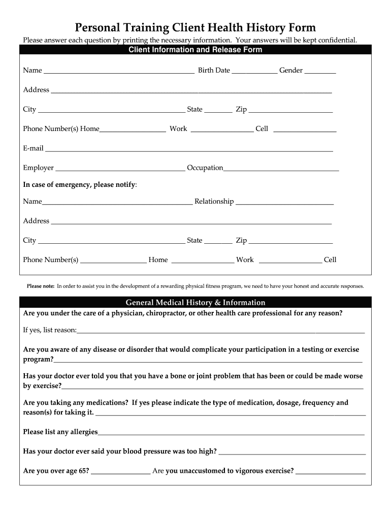 personal-training-health-history-form-template