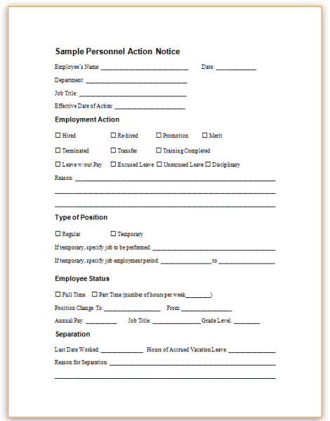 personnel-action-request-form-template