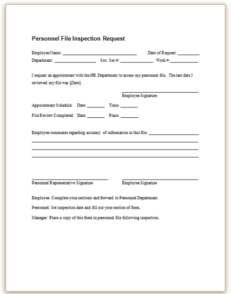 personnel-file-request-form-template