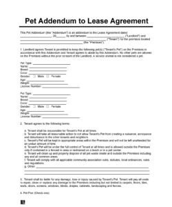 pet-disclosure-policy-form-template