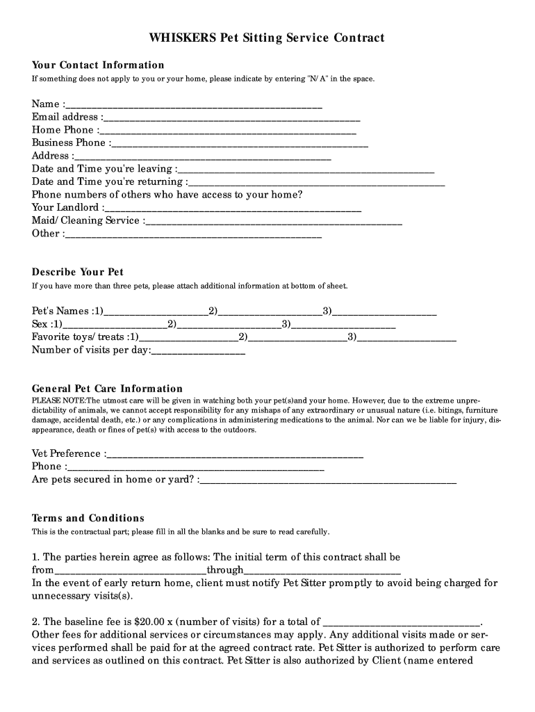 pet-sitting-client-information-form-template