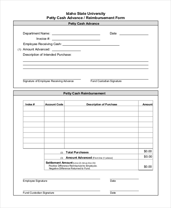 petty-cash-reimbursement-request-form-template