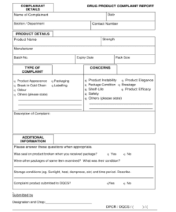 pharmaceutical-product-complaint-form-template