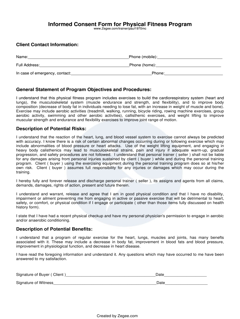physical-fitness-consent-form-template
