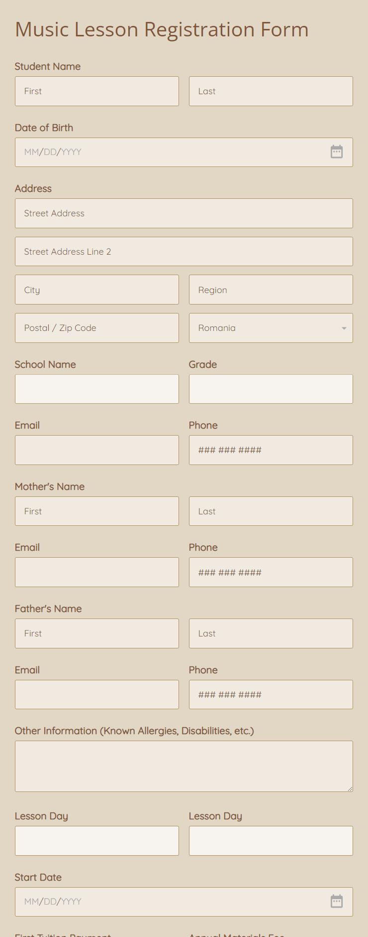 piano-lesson-registration-form-template