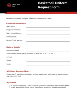player-uniform-responsibility-form-template
