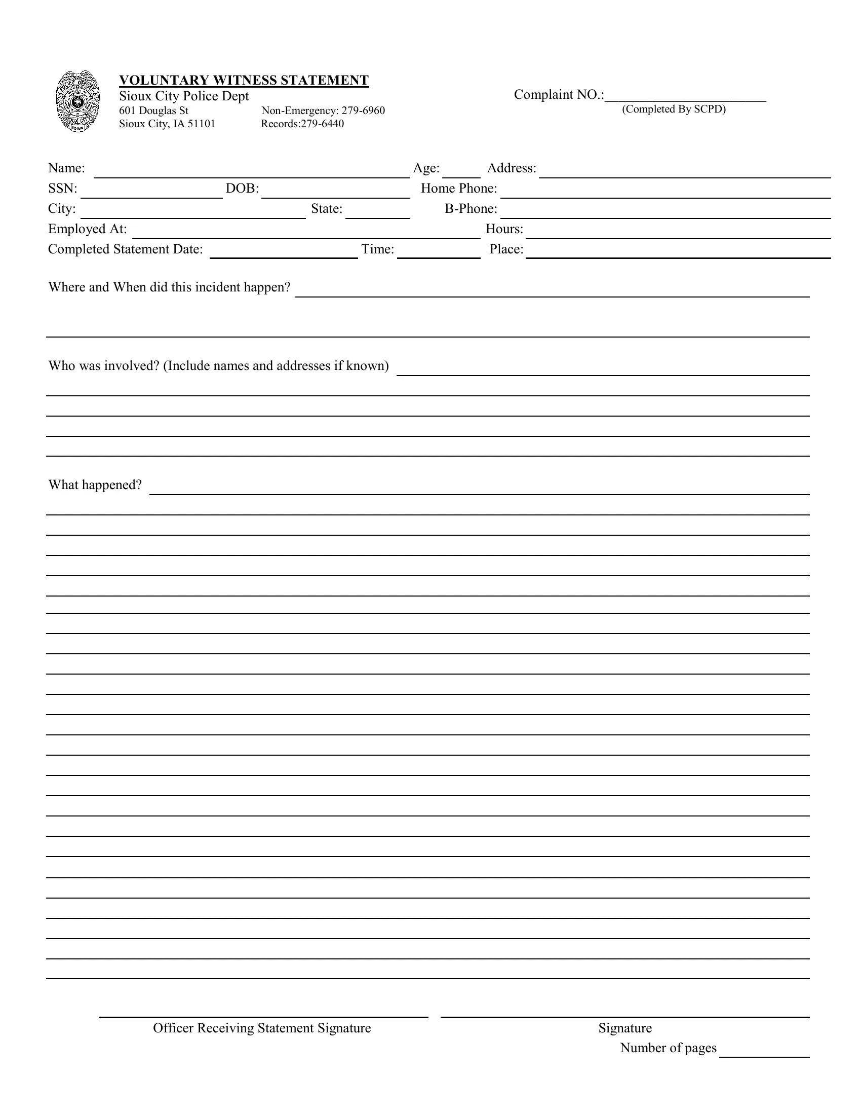 police-witness-statement-form-template