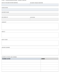 post-incident-review-form-template