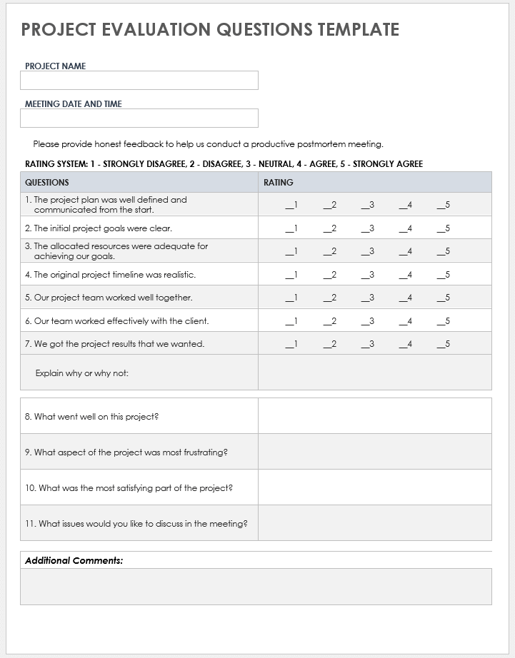 post-project-evaluation-form-template