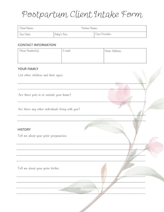 postpartum-doula-client-intake-form-template
