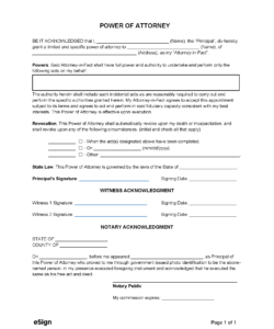 power-or-attorney-form-template