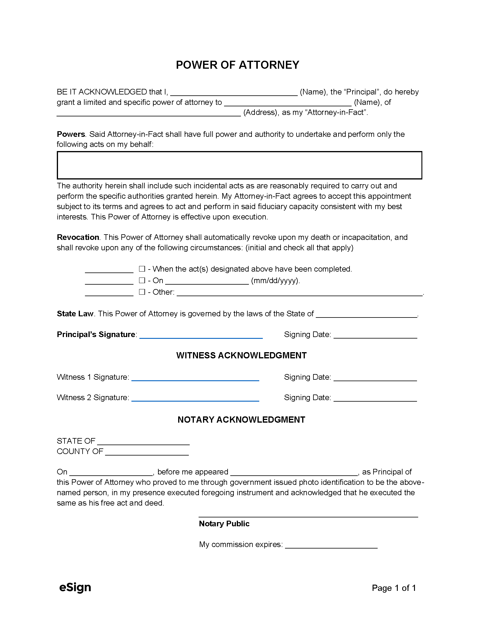power-or-attorney-form-template